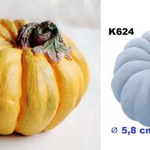 3D Vegetable Pumpkin Halloween Silicone Mold for Plaster Resin WEPAM Wax Candle Soap Clay Polyester Concrete Cement Silicone Mold 5,8cm  K624