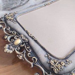 Silicone Mold Tray Frame 43cm Decor Vintage Rose Flowers for Plaster Soap Wax Polyester Resin Concrete Cement Clay K707 8E1350 image 1