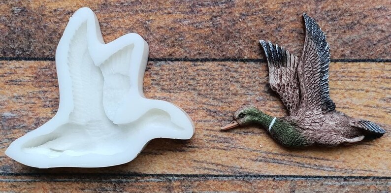 Duck Bird Silicone Mold 3 Sizes to choose from for Polyester Resin Plaster Clay Soap Wax Concrete Cement image 5