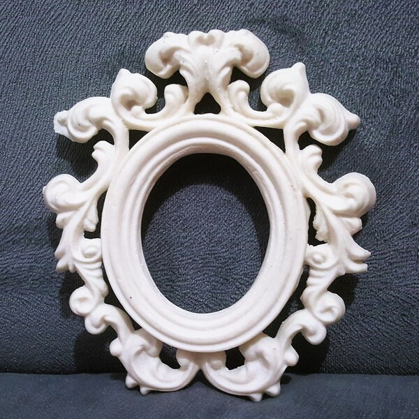 Silicone Mold Photo Frame Mirror 15cm Vintage Liana Leaves for Resin Plaster Clay Wax Soap Cement WEPAM Fimo K919 3F230