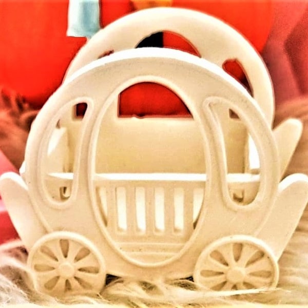 Moule Silicone Panier 3D Carrosse Chariot pour Plâtre Savon Cire Résine Argile Polyester Pâte Polymère Fimo K103 6F220