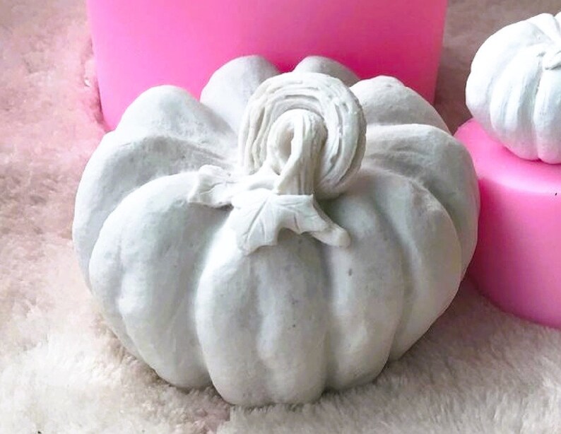 3D Vegetable Pumpkin Halloween Silicone Mold for Plaster Resin WEPAM Wax Candle Soap Clay Polyester Concrete Cement Silicone Mold 11,5cm K1173