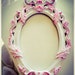 Moule En Silicone Rose 24cm Cadre Photo Miroir Avec Motifs Feuilles Lianes - Fait Main