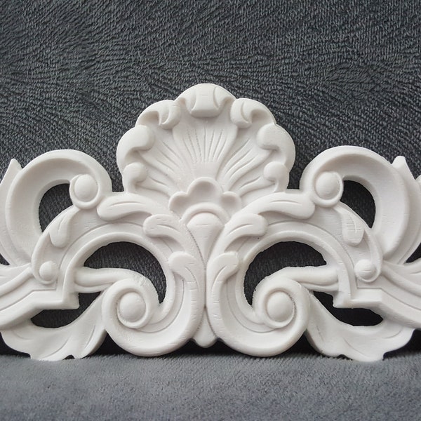 Silicone Mold Applique Leaves 24cm Baroque Decor for Door Wardrobe Furniture Wall for Plaster Fimo WEPAM Resin Wax Soap Clay K459 3F215