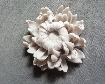 1 Moule Silicone 3D Fleur Dahlia 7cm pour Plâtre Résine Polyester Cire Savon Ciment WEPAM K374 çB120