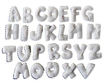 Moule Silicone 26 Lettres 2cm Alphabet forme ravaudé pour Pâte Polymère Fimo Plâtre Savon Cire Argile Résine Polyester K730 6F120