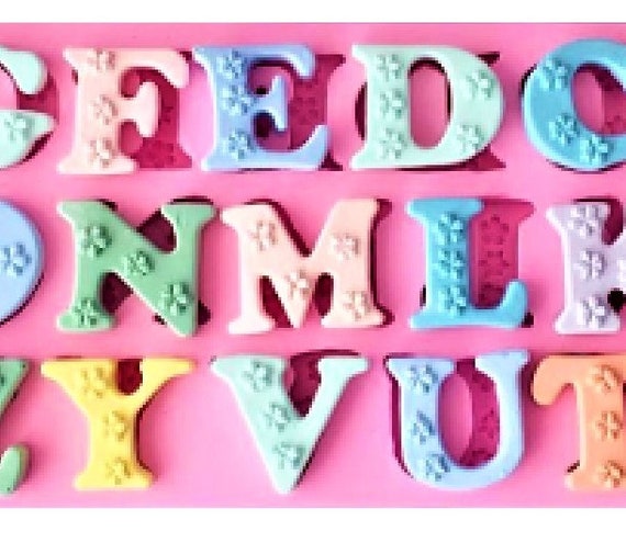 Silicone Letter Moulds - Alphabet Letter Cake Moulds for baking  Personalised Word Cakes Silicone Moulds