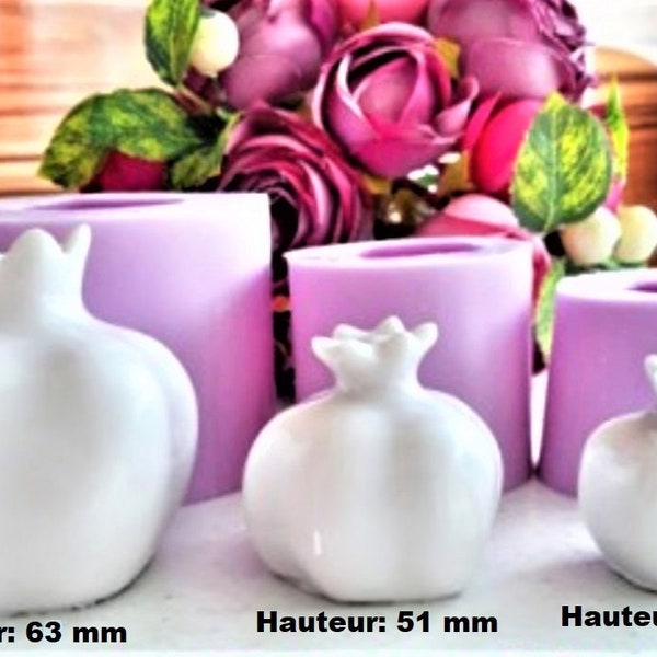 3D Fruit Pomegranate Silicone Mold for Plaster Soap Candle Wax Candle Clay Polyester Resin