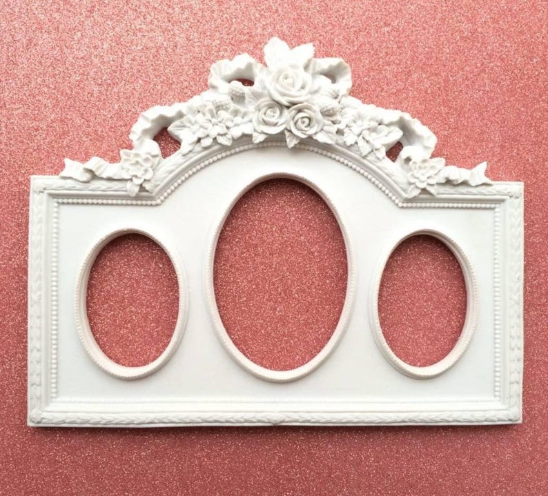 Silicone mold Frame 3 Mirror Photos 35cm deco Ribbon Flower Knot for Plaster Clay Soap Wax Resin Polyester Fimo K444 8F1400 image 5