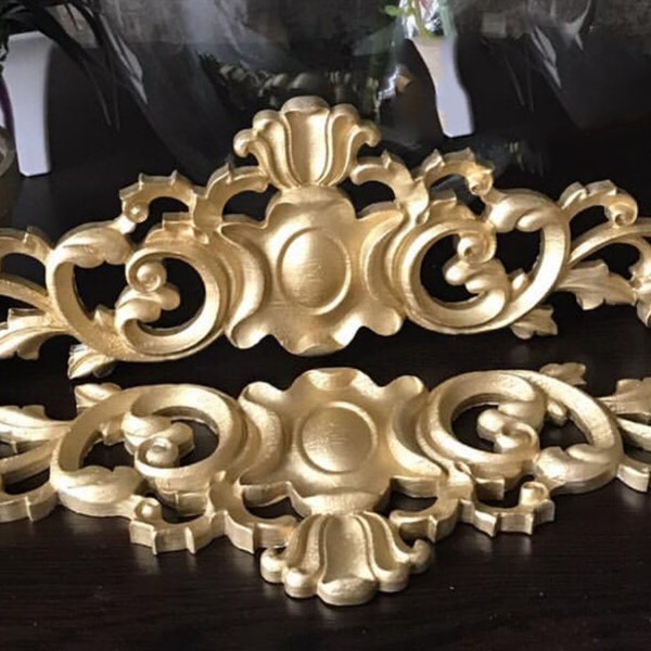 Silicone Mold Applique Leaves Lianas 39cm Baroque Decor for Wardrobe Door Furniture for Plaster Resin Wax Clay Cement K598 3F400HT