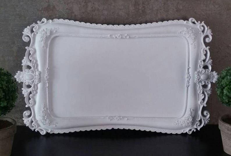 Silicone Mold Tray Frame 43cm Decor Vintage Rose Flowers for Plaster Soap Wax Polyester Resin Concrete Cement Clay K707 8E1350 image 6