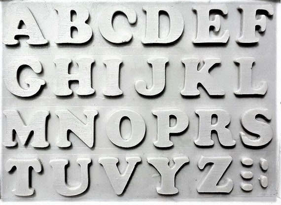 Alphabet Silicone Wax Mold