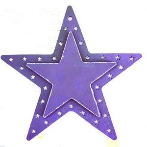 Moule Silicone étoile Panneau Suspension 19cm Déco pour Plâtre WEPAM Fimo Argile Savon Cire Résine Polyester Beton K588 4E180 HT image 1