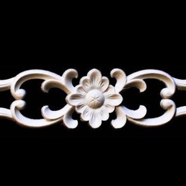 Silicone Mold Applique Liana Leaf Flower 20cm Baroque Decoration for Door Wardrobe Wall Furniture for Plaster Resin Wax Soap Clay K783 3E110