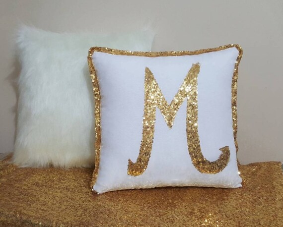 Sequin letter pillow cheap