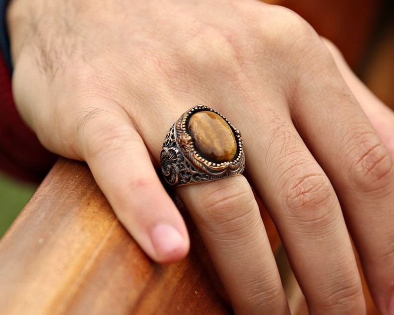 Bague Chevalière Homme Femme 15g Argent massif 925 Gemme Oeil - Etsy France
