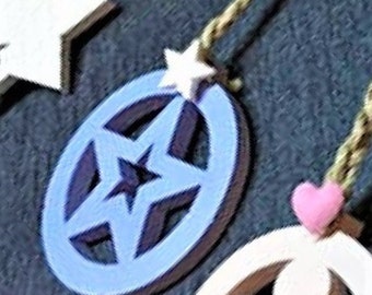 1 Silicone Mold Star Suspension 8cm Christmas Theme for Plaster Soap Wax Resin Clay Polyester Polymer Clay Fimo K222 5E65