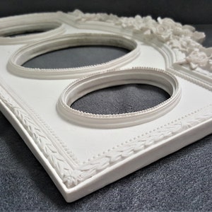 Silicone mold Frame 3 Mirror Photos 35cm deco Ribbon Flower Knot for Plaster Clay Soap Wax Resin Polyester Fimo K444 8F1400 image 4