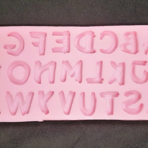 Moule Silicone Lettre Alphabet en forme de Bois Bâton Branches pour Plâtre Résine Polyester Argile Cire Savon Fimo Pâte Polymère K031 6E240 image 2