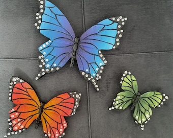 Butterfly Wings Silicone Mold 3 Sizes to choose from for Plaster Clay Polymer Clay Fimo Soap Resin Wax Concrete Polyester K494 5F1200