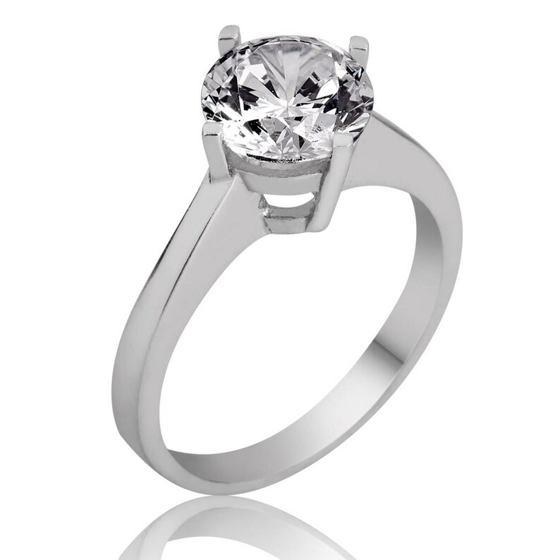 Ring wedding ring women 3.9 g Sterling Silver 925 set rhinestone Sterling Silver Women Ring