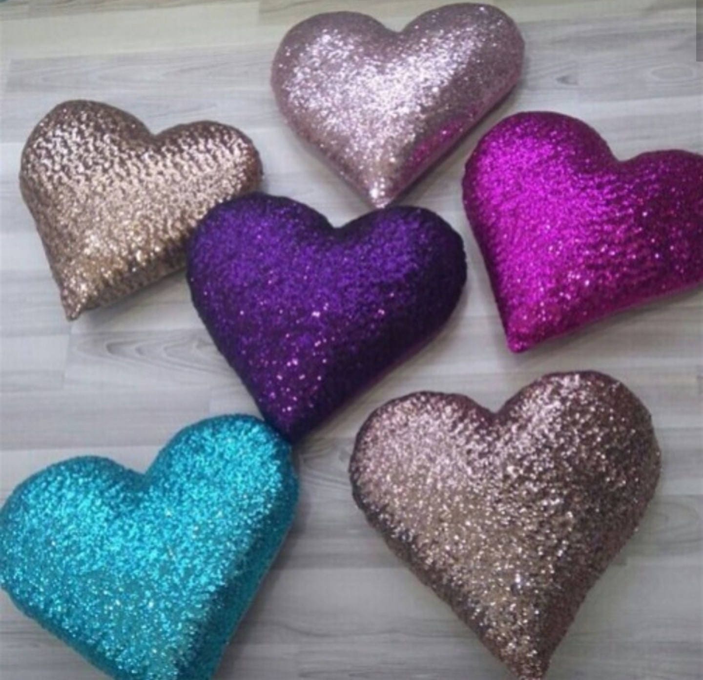 Un Coussin Sequin Coeur Sequin Violet Brillant 40cm Home Déco Décoration Intérieure