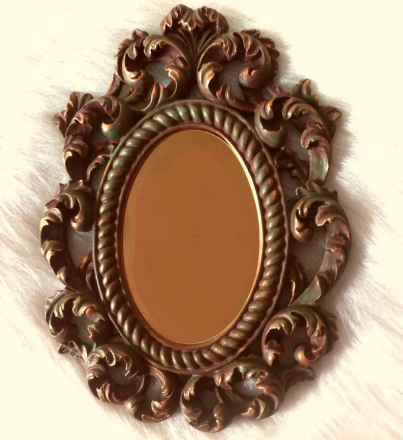 Moule En Silicone Rose 24cm Cadre Photo Miroir Avec Motifs Feuilles Lianes - Fait Main