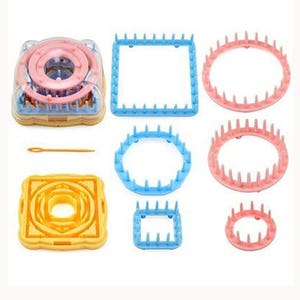 Kit Tools Looms 4 Sizes 8cm 7cm 6cm and 4cm Allows to make different pieces of woven wool image 4