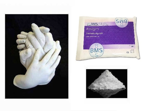 450g Pack Chromatic Alginate Italgin Dental Grade Molding Powder Hand Foot  Baby Casting Alginate, Hand Foot Mold for Dad Mom and Baby 