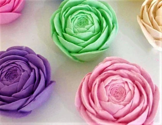 Silicone mold, Roses, small, 9 pcs., Modeling tools for sculpting leaves  and flowers, for home decor