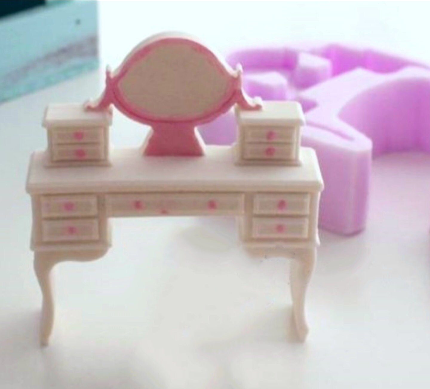 Silicone Mold Furniture Dresser Makeup 3d Polymer Plaster Etsy
