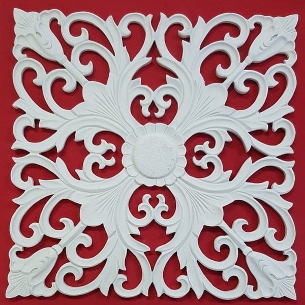 Silicone mold Applique Fleur Lys 38cm for Polymer Clay Fimo Plaster WEPAM Soap Wax Fimo K822 2FPO