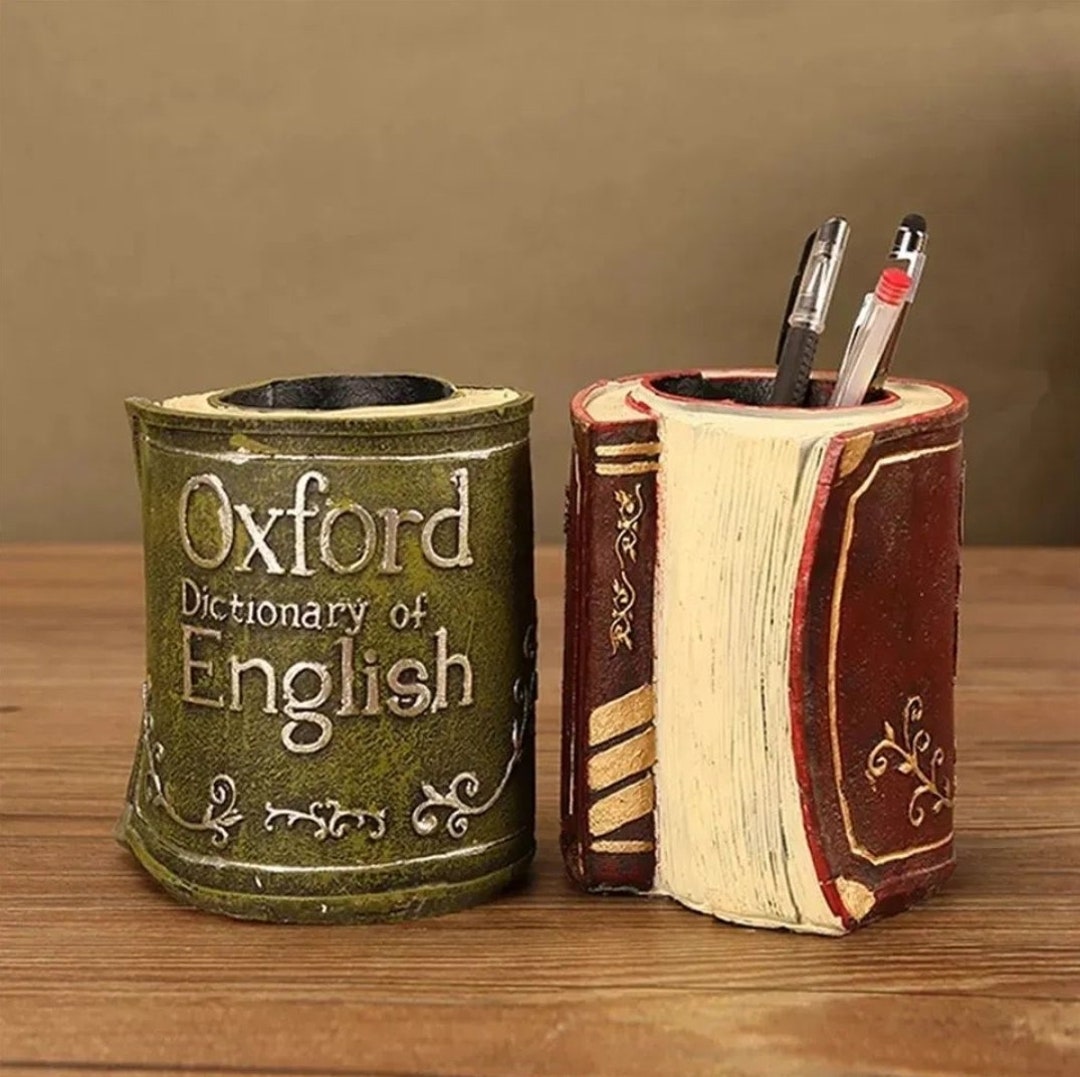 Moule Silicone Pot de Crayon déco Livre Oxford Dictionary Of English