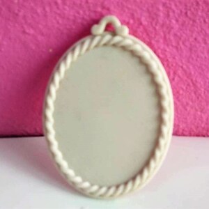 Silicone Mold Photo Frame Oval 11cm Deco Contour Rope for Plaster WEPAM Wax Resin Soap Polyester Fimo K149 6F70 image 2