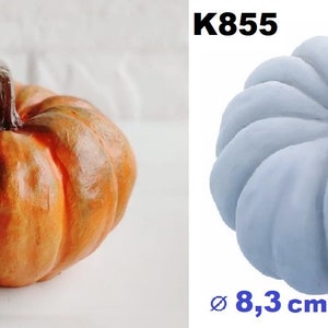 3D Vegetable Pumpkin Halloween Silicone Mold for Plaster Resin WEPAM Wax Candle Soap Clay Polyester Concrete Cement Silicone Mold 8,3cm K855