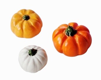 Silicone mold mini Pumpkins 3D Vegetables 3 Sizes for Fimo Plaster WEPAM Wax Soap Fimo Clay Polymer clay K856 çT30