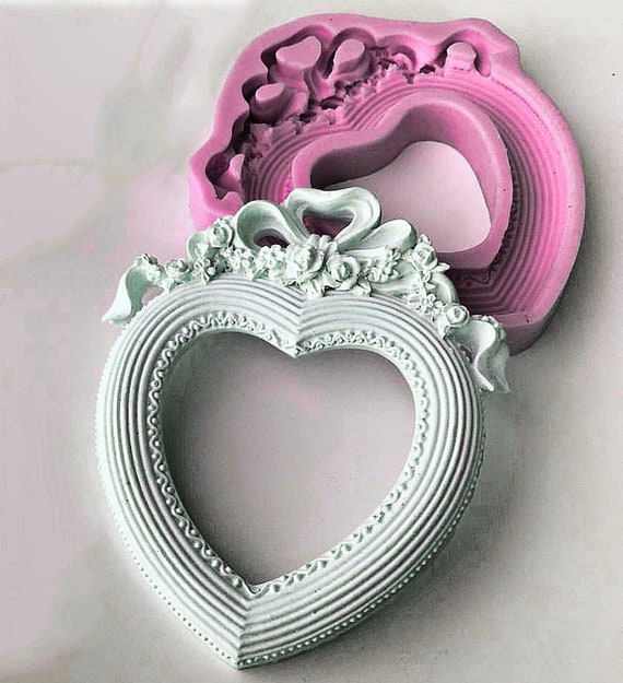 Molde silicona marco corazon