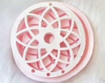 Silicone Mold Dream Catcher Dreamcatcher Suspension for Polymer Clay Fimo Plaster WEPAM Wax Clay Soap K571 4E170