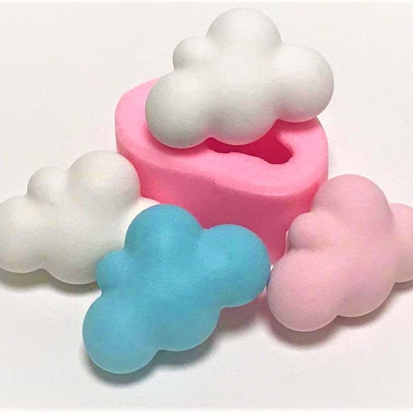 Silicone Mold 3D Clouds for Candle Plaster WEPAM Wax Candle Clay Polyester Fimo Polymer Clay K850 2G60