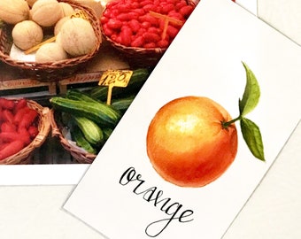 Orange Magnet, Refrigerator Magnet, Fridge Magnet, Food Art, Kitchen Decor