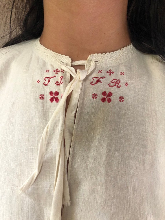 Linen Dress - French Wedding Linen Nightgown Lush