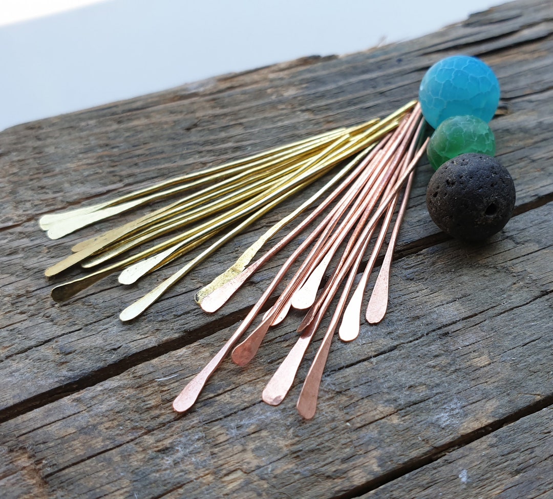 Copper Head Pins 20pcs/ 10 Pairs 20ga/ 0.8mm Paddle Hand Etsy