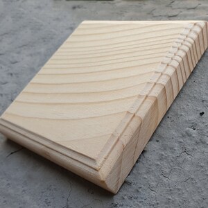 Wooden blank sign, unfinished square jewelry display Plaque, Raw solid wood beech/ fir craft blanks, 9.5x 9.5cm/ 3.7&quot;x 3.7&quot;, profiled edge