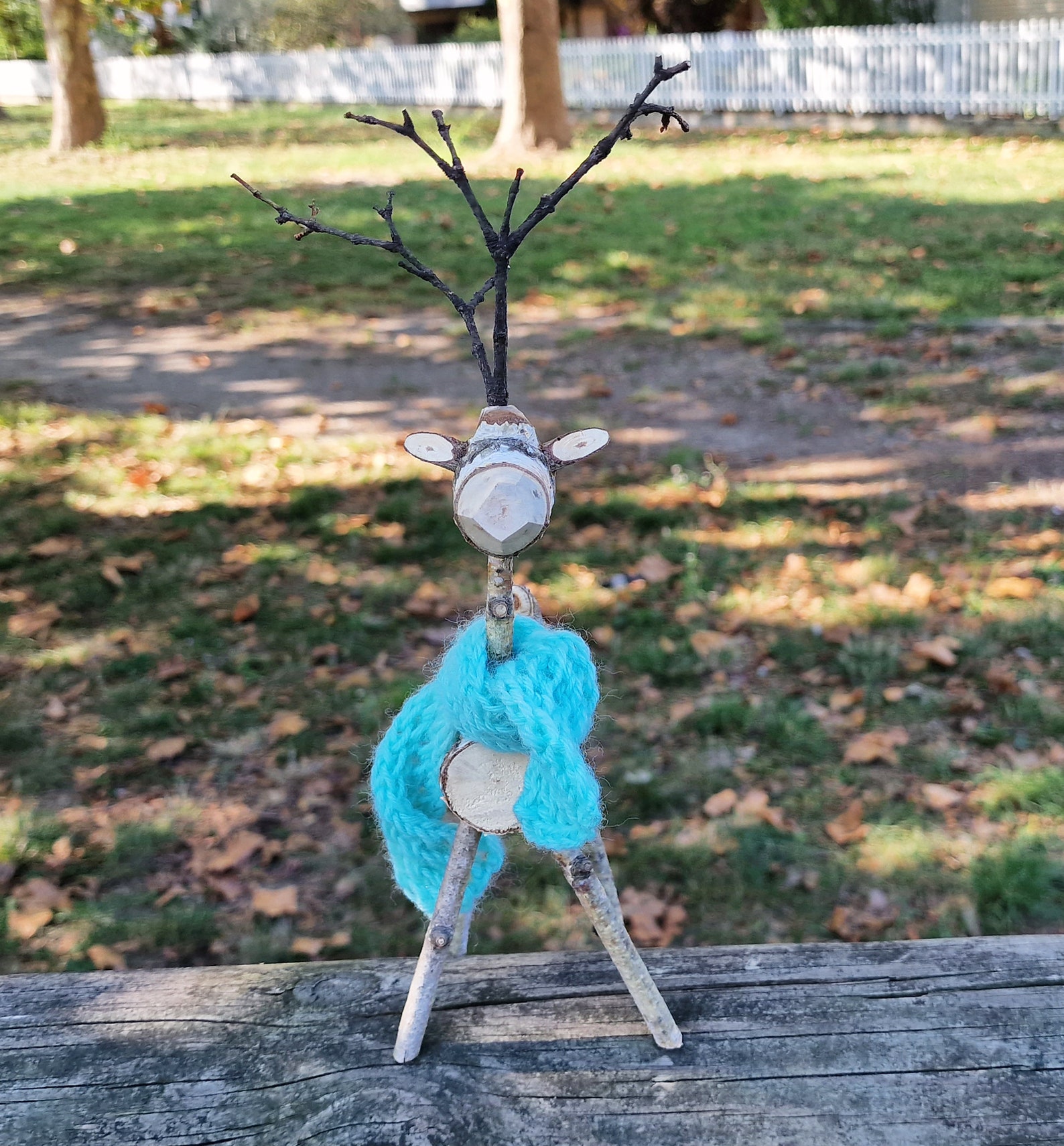 Birch Log Reindeer Wooden Deer Centrepiece Fairy Garden Etsy