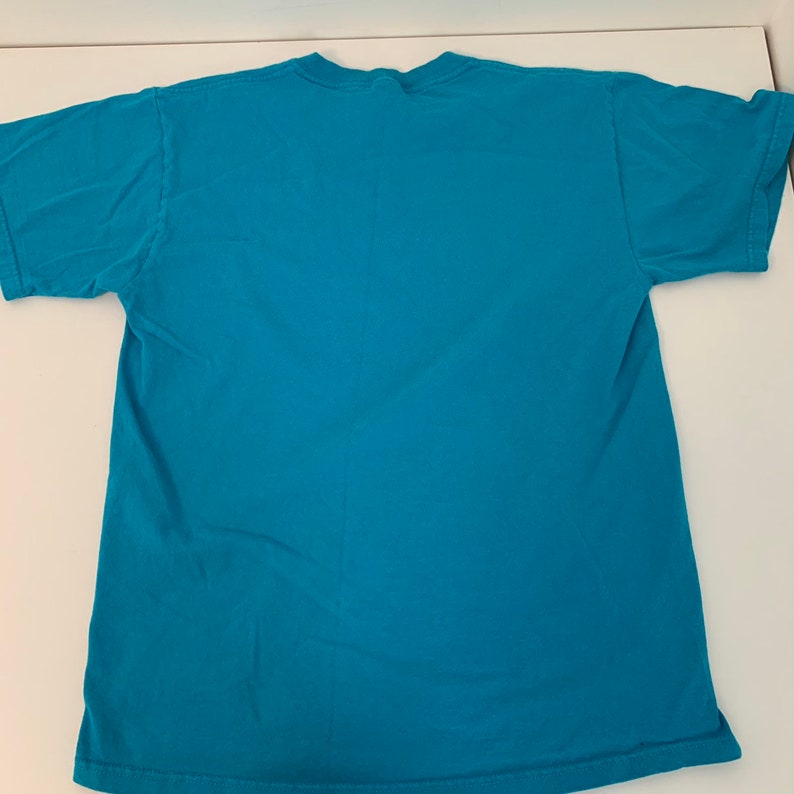 Vintage Jerzees Hawaii T-shirt Blue Size Medium Distressed Graphics