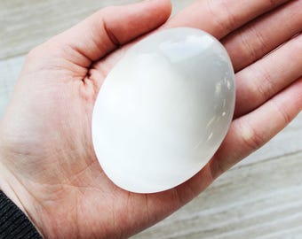 Selenite Palm Stone - Premium Quality