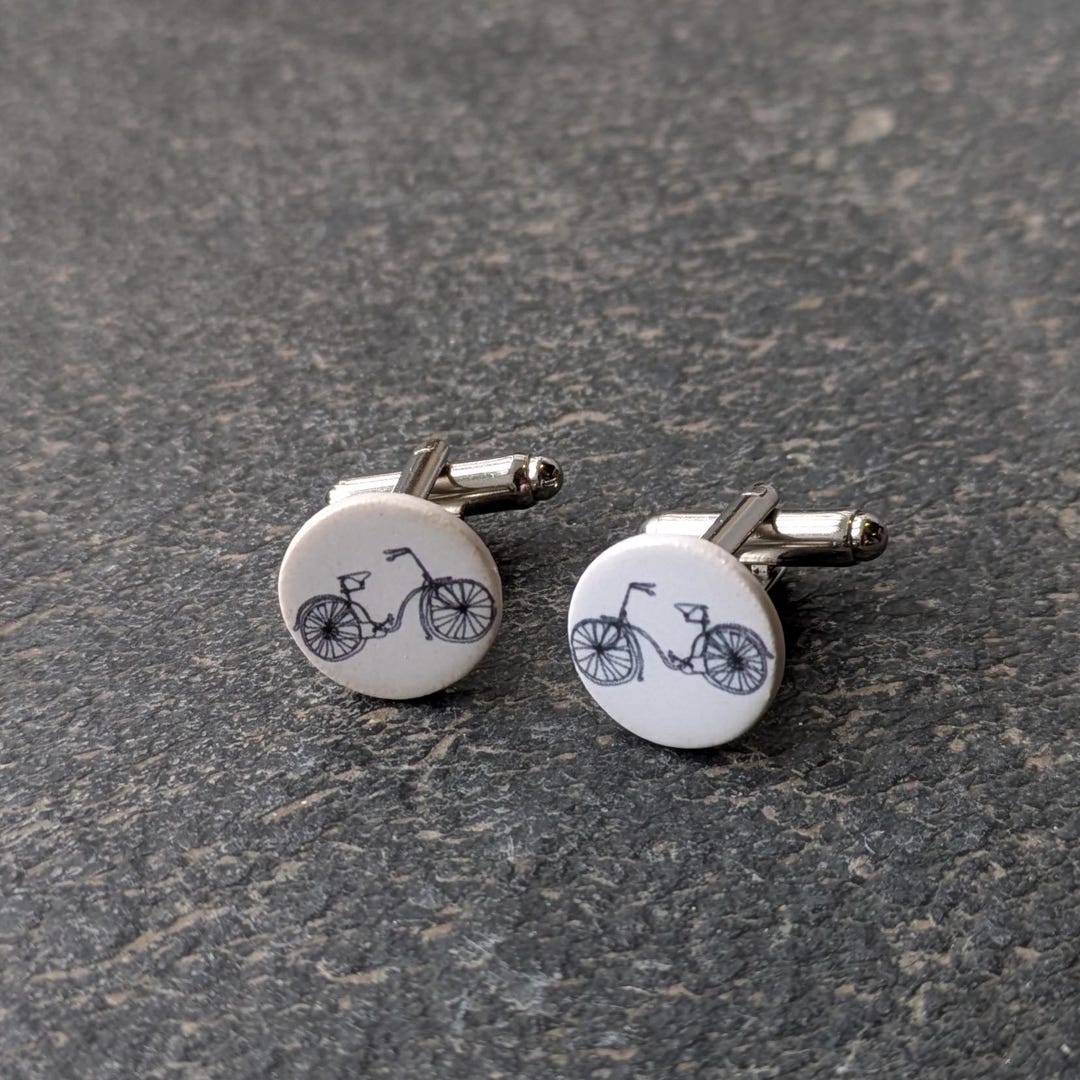 Boutons de manchette vélo en céramique 15 mm, boutons de manchette