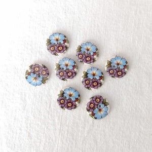 Set of 8 Ceramic Buttons, 15mm (1/2 inch) Lightweight,washable. Handmade in UK,