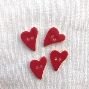 Mixed Bright Wooden Heart Buttons – 20mm, 2 Hole – 20pc? Lot Unclear – Sewing, Scrapbooking, Crafts – UK Seller