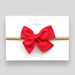 Mini Pinwheel Bow//Red - Red Baby Headbands, Baby Hair Bows, Christmas Hair Bow, Red Baby Bows, Baby Hair Bows, Toddler Hair Bow, Red Bows